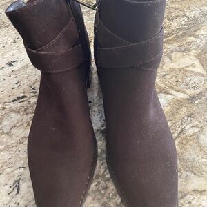 Blondo Waterproof Brown Suede Ankle Boots